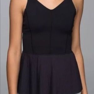 lululemon athletica black peplum top